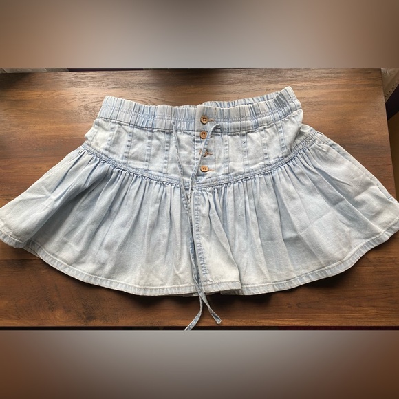 Free People We The Free Roselle Denim Mini Skirt - Picture 4 of 8